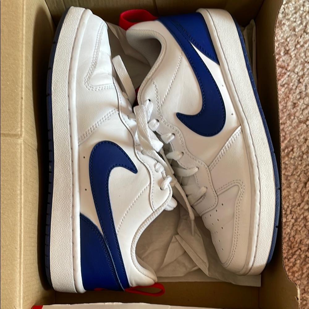 Nike youth  White and Blue Sneakers